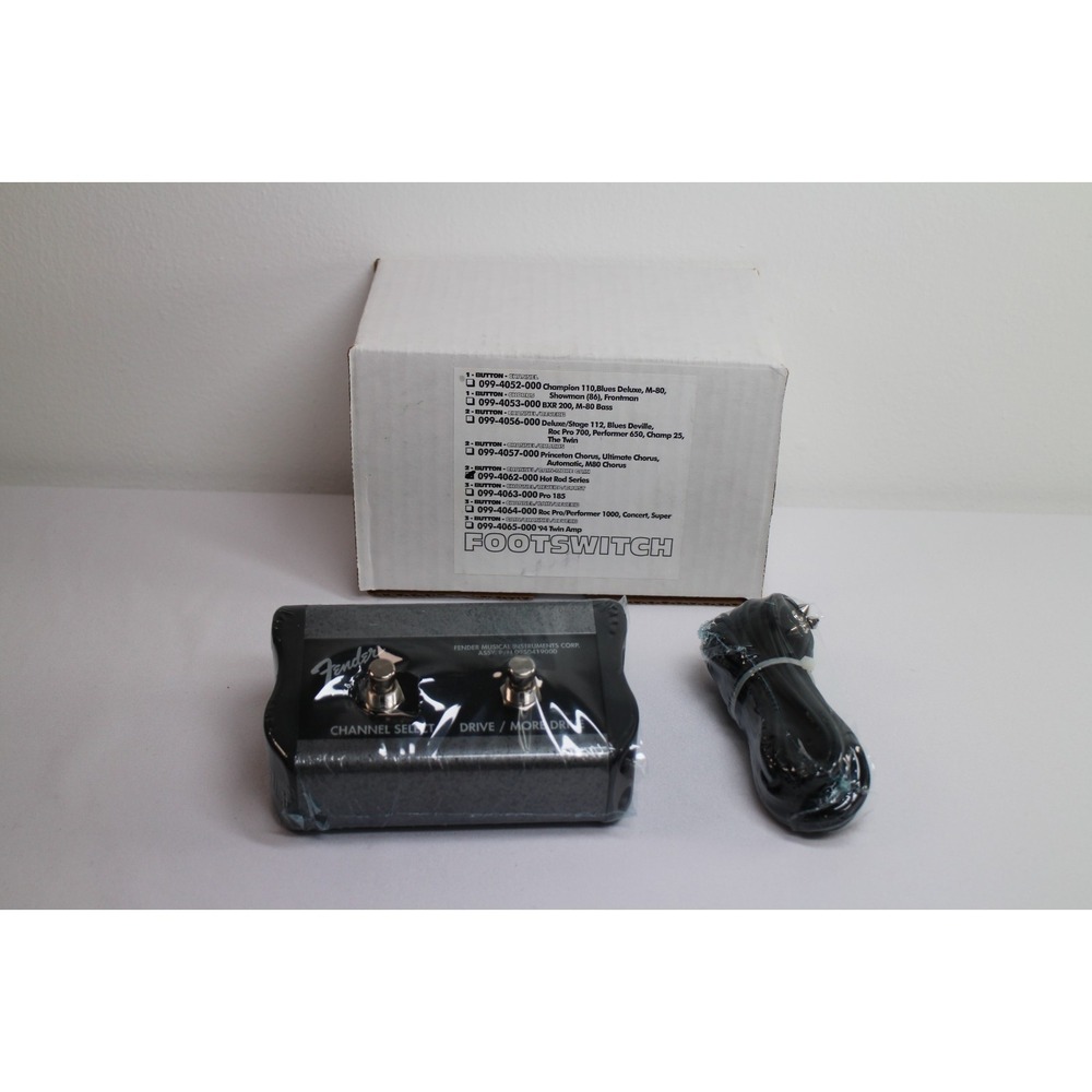 Fender 2-Button Channel/Gain/More Gain Amplifier Amp Footswitch 0994062000 NEW